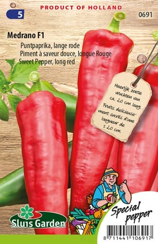 Spitzpaprika, lang, rot Medrano F1
