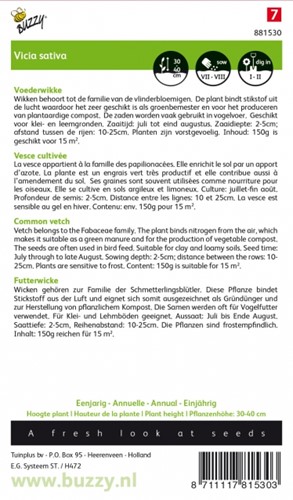 Groenbemester Wikken / 150 gr - 15 m2-2