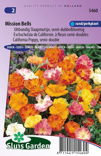 Mohn Mission Bells mix, halb doppelblütig