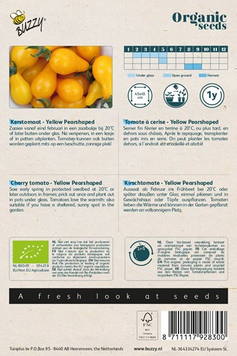 Bio Kerstomaat Yellow Pearshaped - Solanum lycopersicum-2