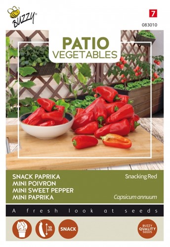Mini Paprika Snacking Red - Buzzy Patio Vegetables