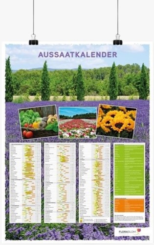 Aussaatkalender-Poster Deutsch - Augerollt 