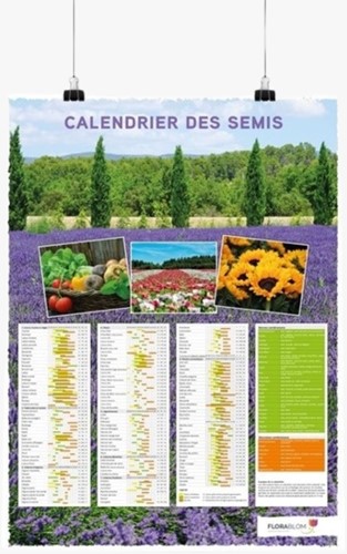 Aussaatkalender-Poster Französisch - Gefaltet