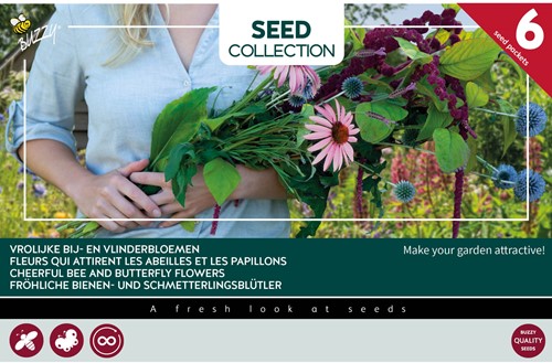 Kollektion 6 Fröhliche Bienen- und Schmetterlingsblüt – Buzzy Collection