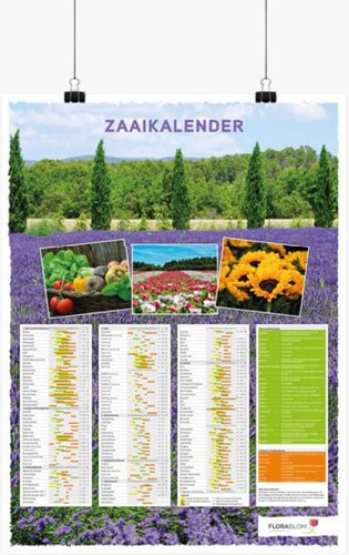 Aussaatkalender-Poster Niederländisch - Gefaltet